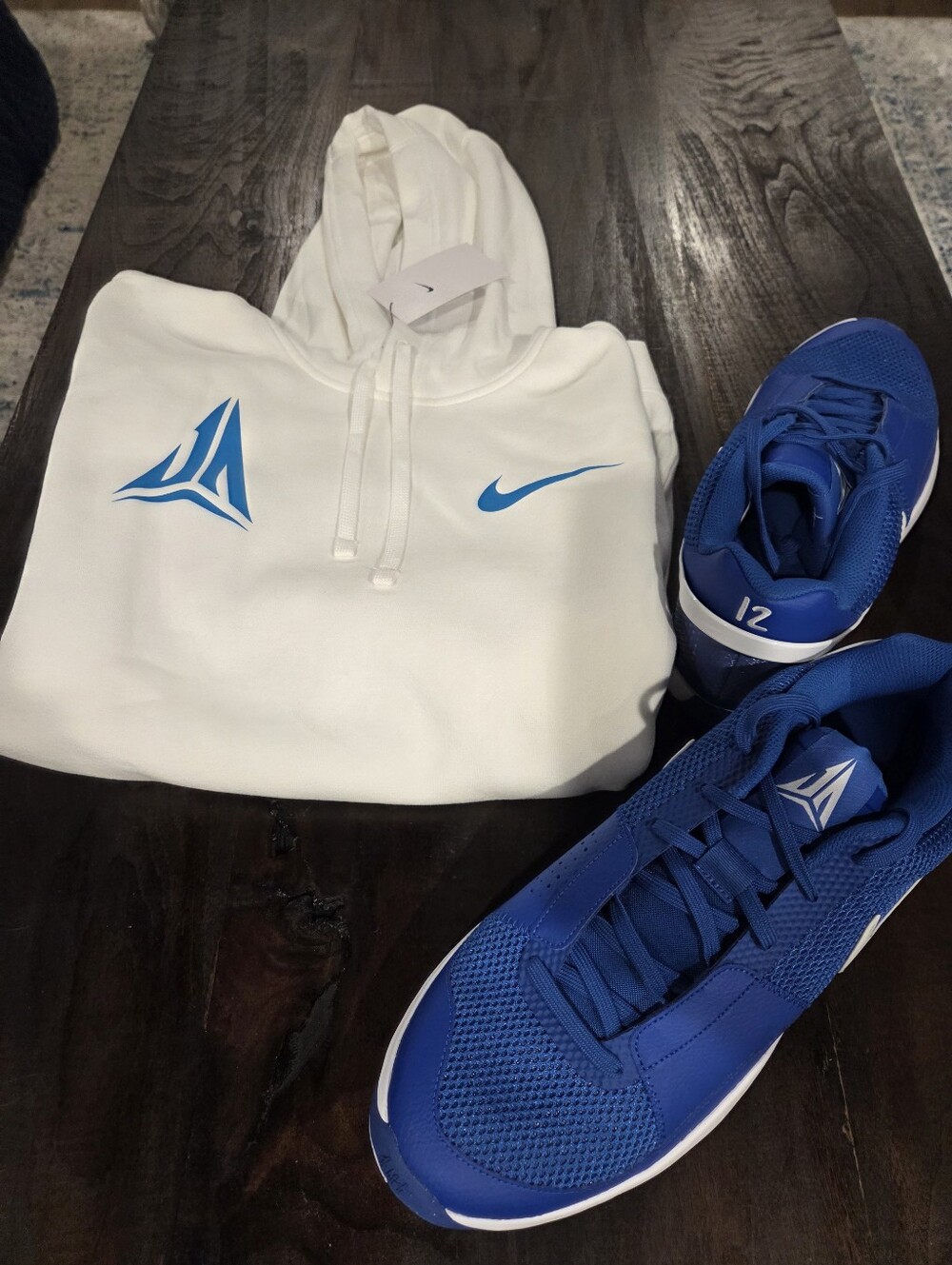 Lot Of Two (2) Combo Nike Ja Morant Shoes Mens Size 14 & Hoodie Med